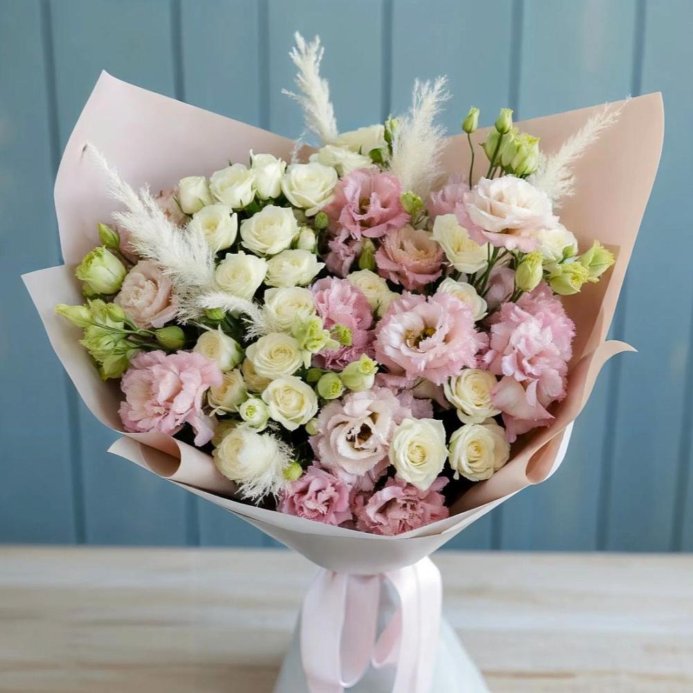 Букет цветов из: Альстромерии и Розы в Семилуках