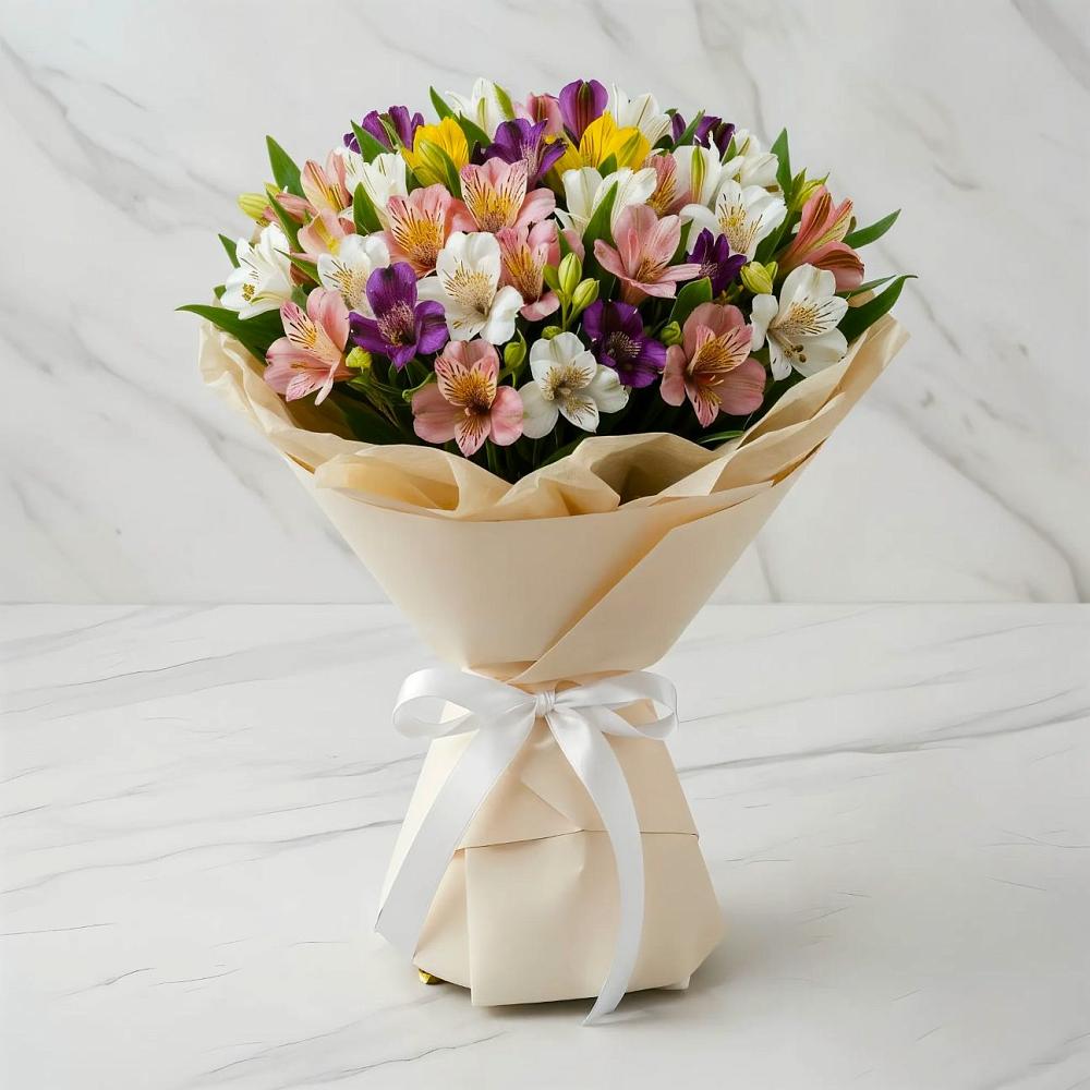 Букет цветов из: Альстромерии в Семилуках