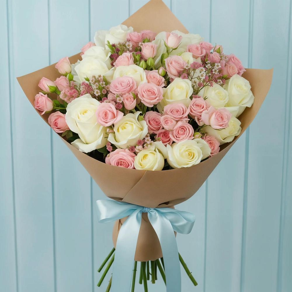 Букет цветов из: Розы в Семилуках