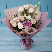 Букет цветов из:  Розы и Лизиантусы в Семилуках