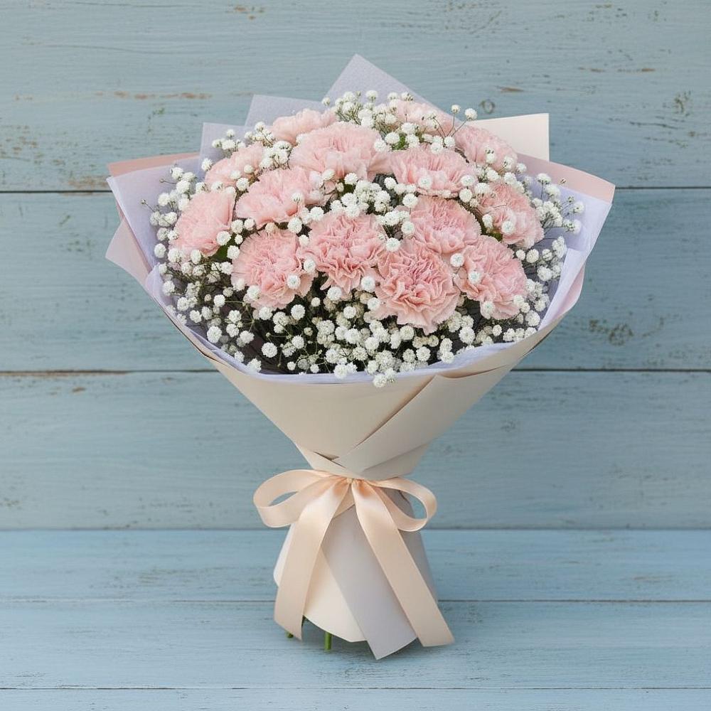 Букет цветов из: Гвоздики в Семилуках