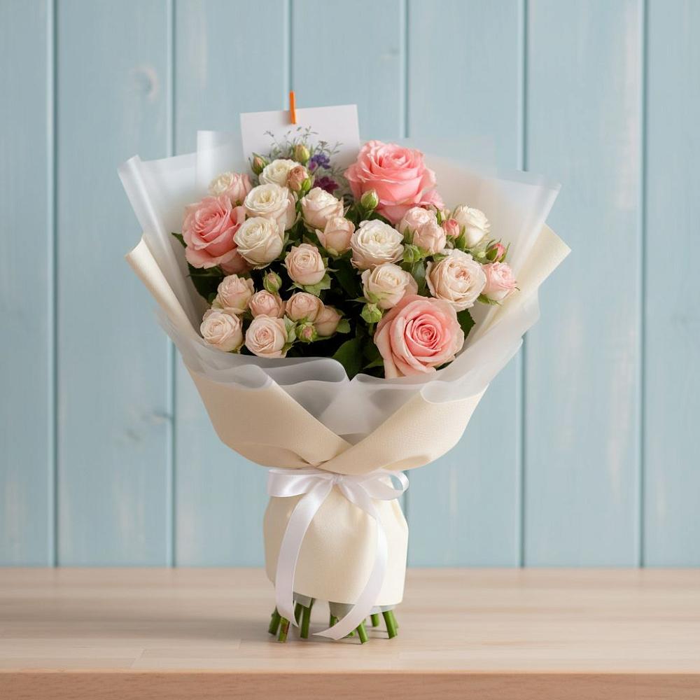 Букет цветов из: Розы в Семилуках