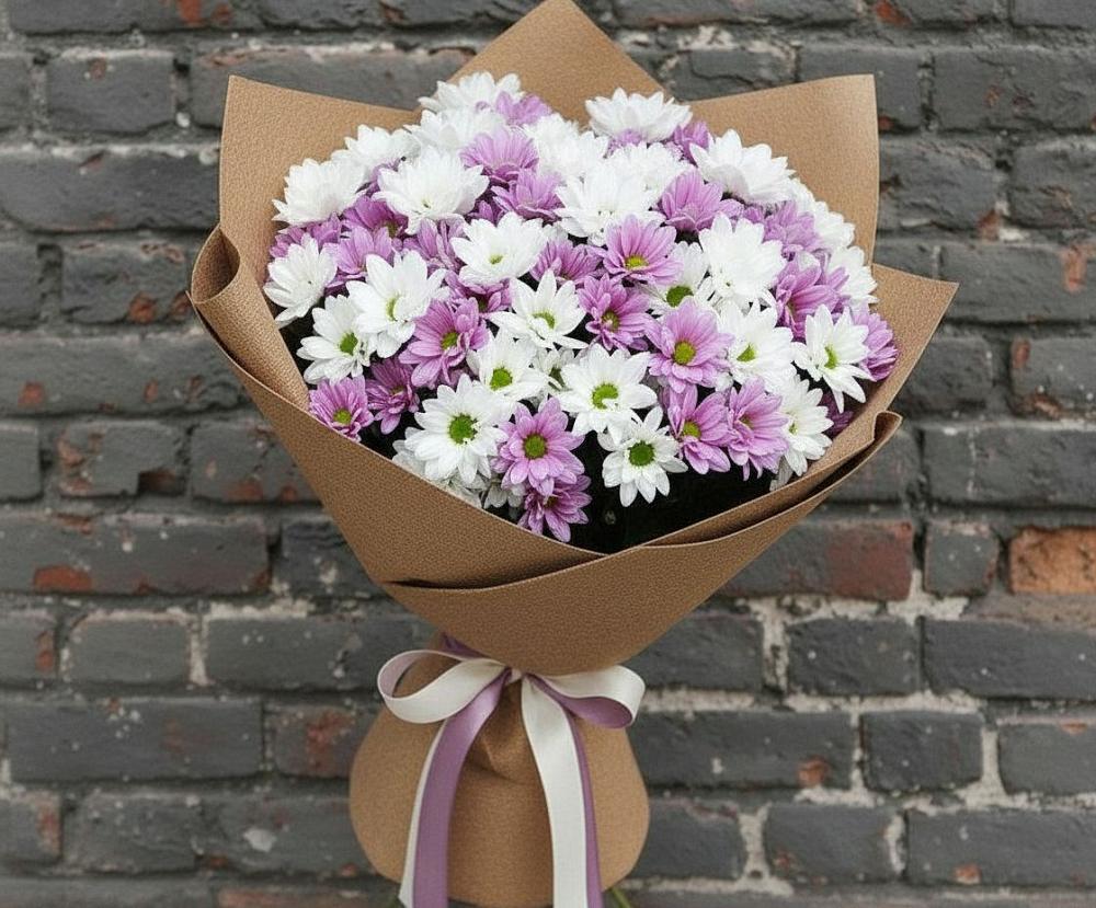 Букет цветов из: Хризантемы в Семилуках