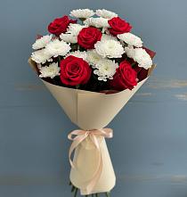 Букет цветов из:  Розы и Хризантемы в Семилуках