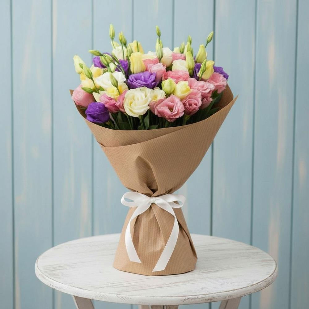 Букет цветов из: Лизиантусы в Семилуках