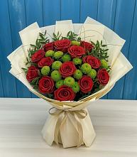 Букет цветов из:  Розы и Хризантемы в Семилуках