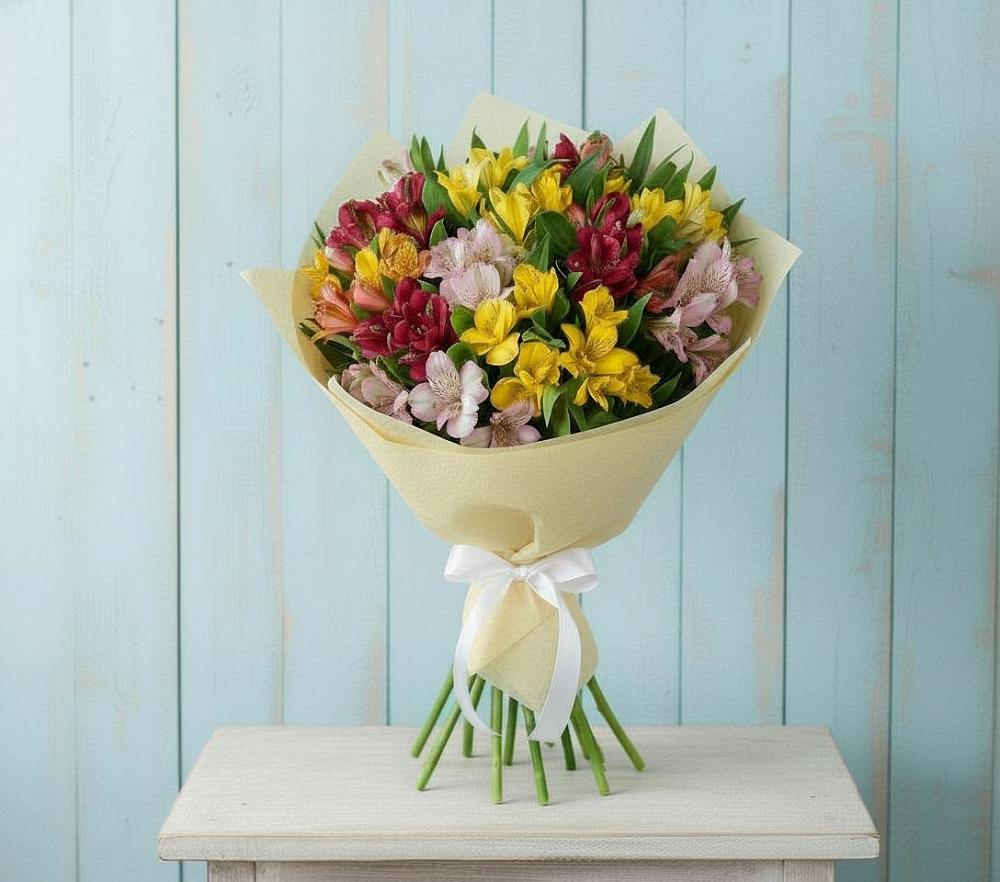 Букет цветов из: Альстромерии в Семилуках