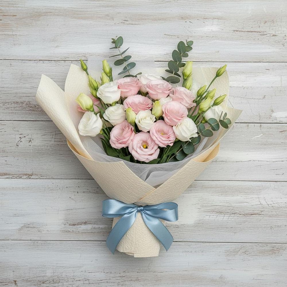 Букет цветов из: Лизиантусы в Семилуках